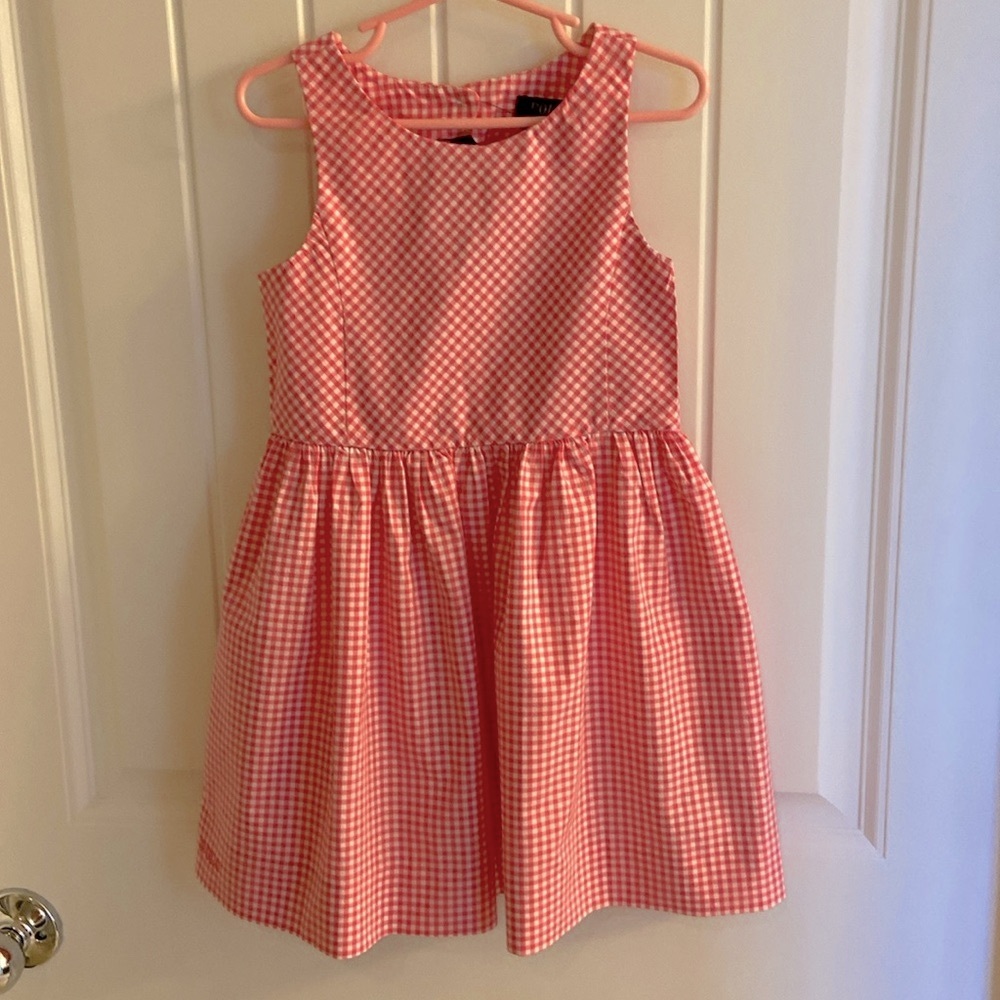 Girls Polo Ralph Lauren Gingham Cotton Poplin Dress, 3T